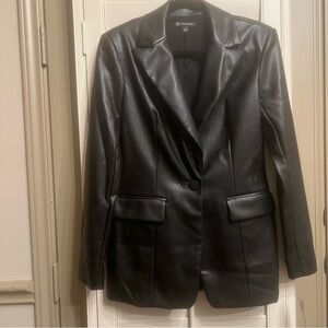 Brand new - Black faux leather blazer by INC (Macy’s). Never worn.